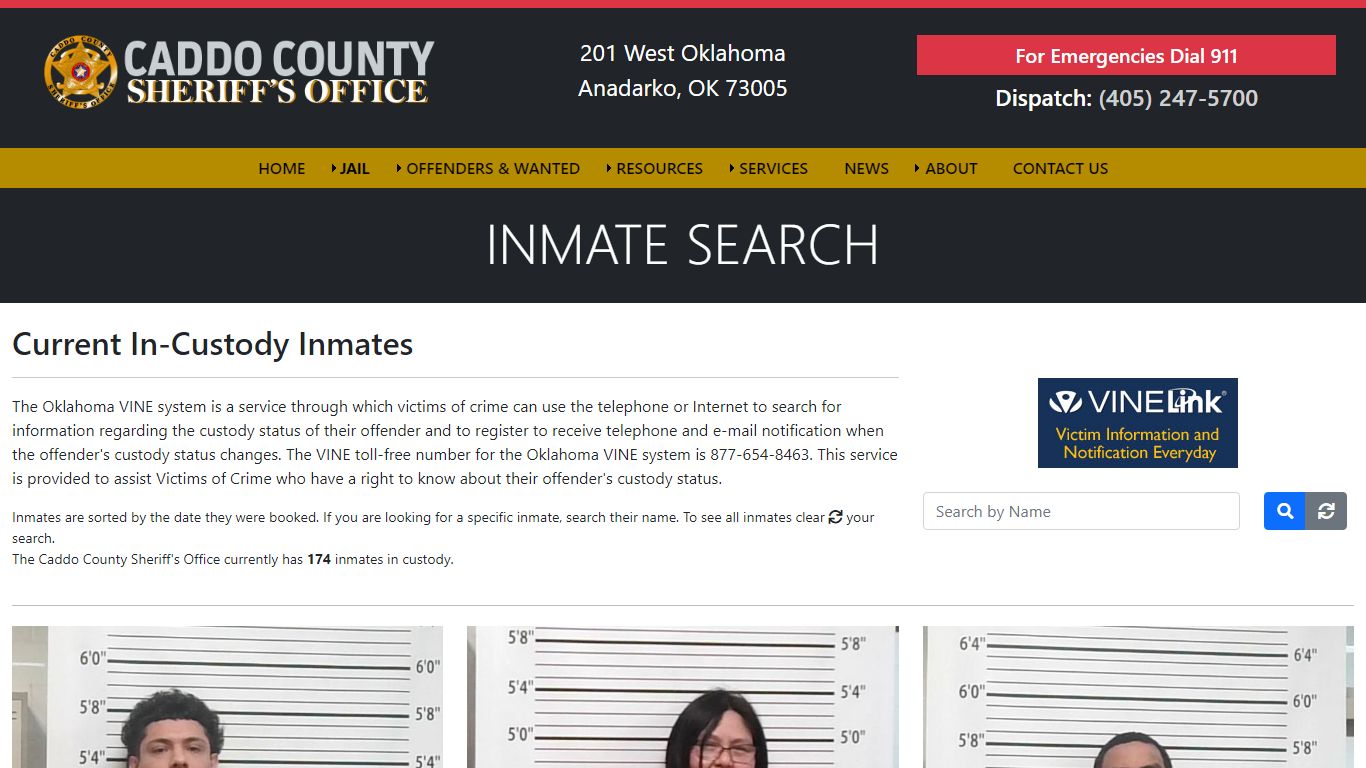 Inmate Search - Caddo County Sheriff's Office