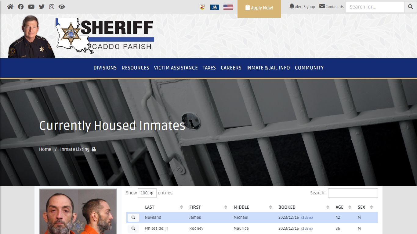 Caddo Correctional Center Inmates - Caddo Parish Sheriff's Office
