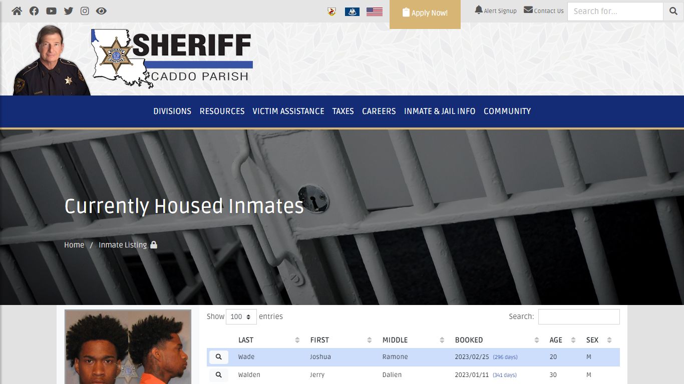 Caddo Correctional Center Inmates - Caddo Parish Sheriff's Office